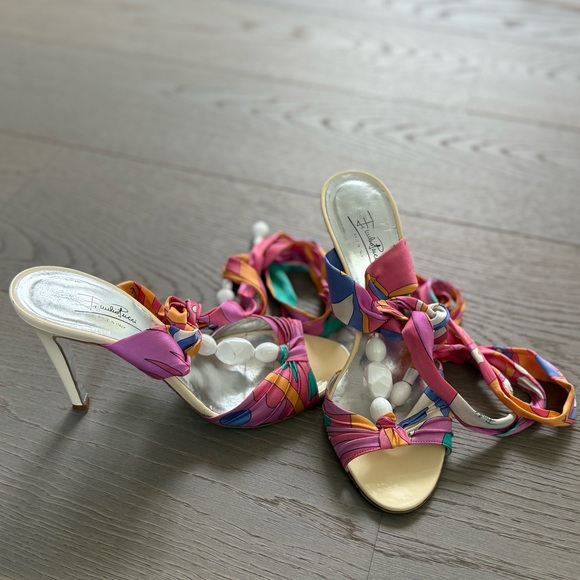 Emilio Pucci Multicolor Strappy Sandals - Picture 12 of 15